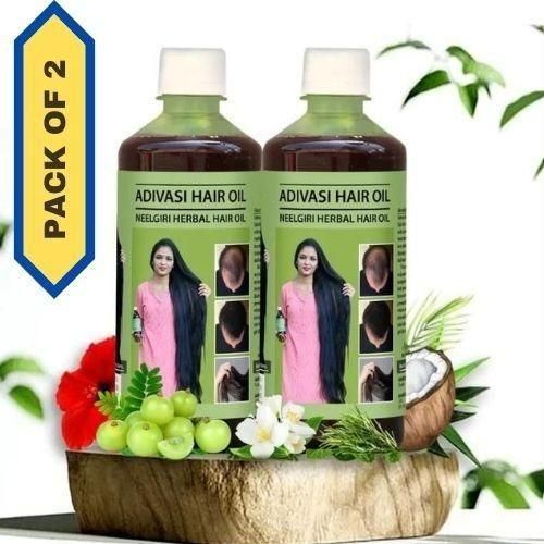 PREMIUM Adivasi Neelgiri Herbal Hair Oill For Strong, Healthy and Shiny Hair Combo pack  125ML (Pack of 2)
